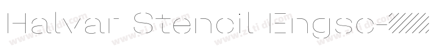 Halvar Stencil Engsc字体转换
